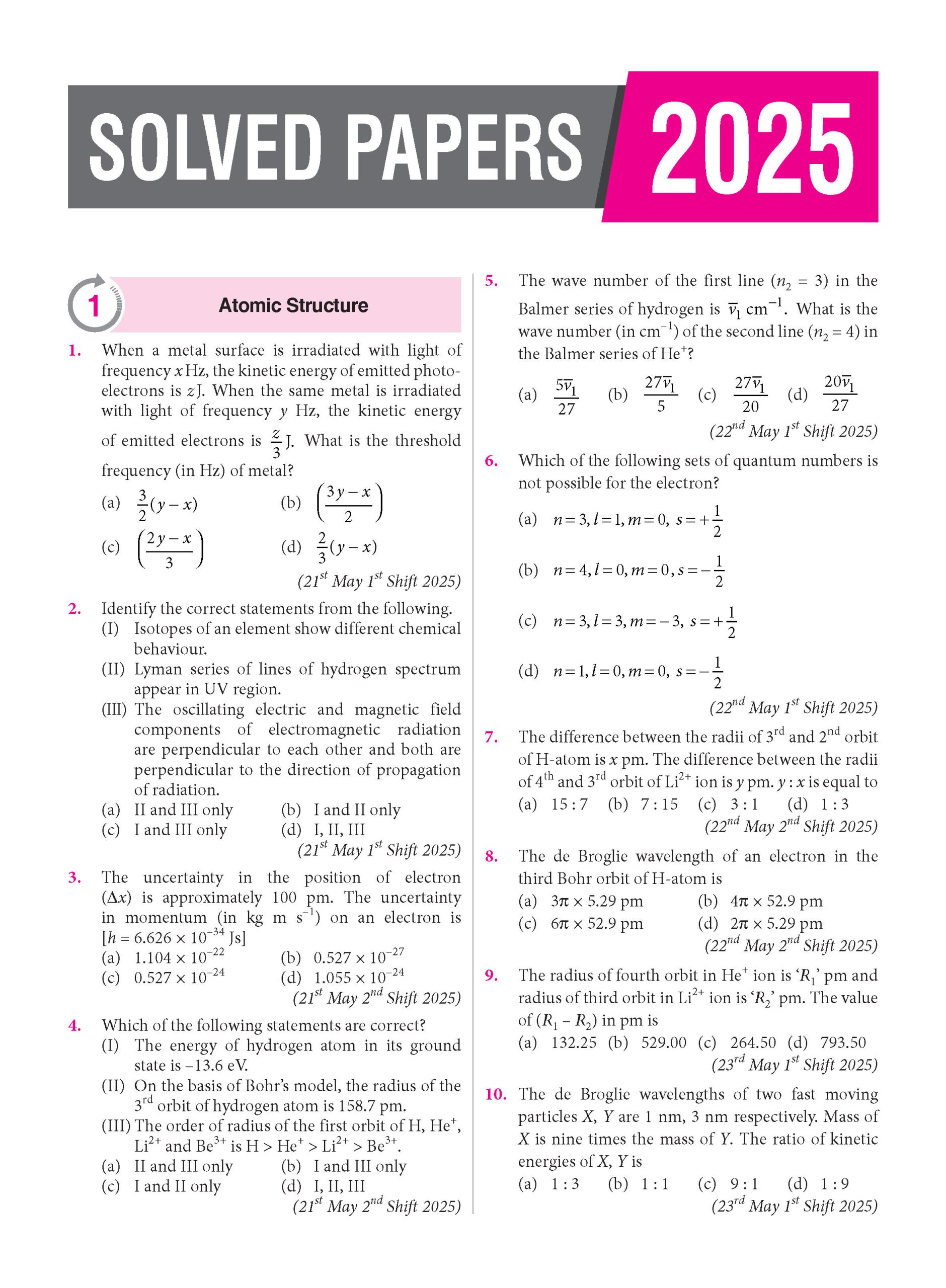 AP EAPCET Chemistry Solved Paper 2025