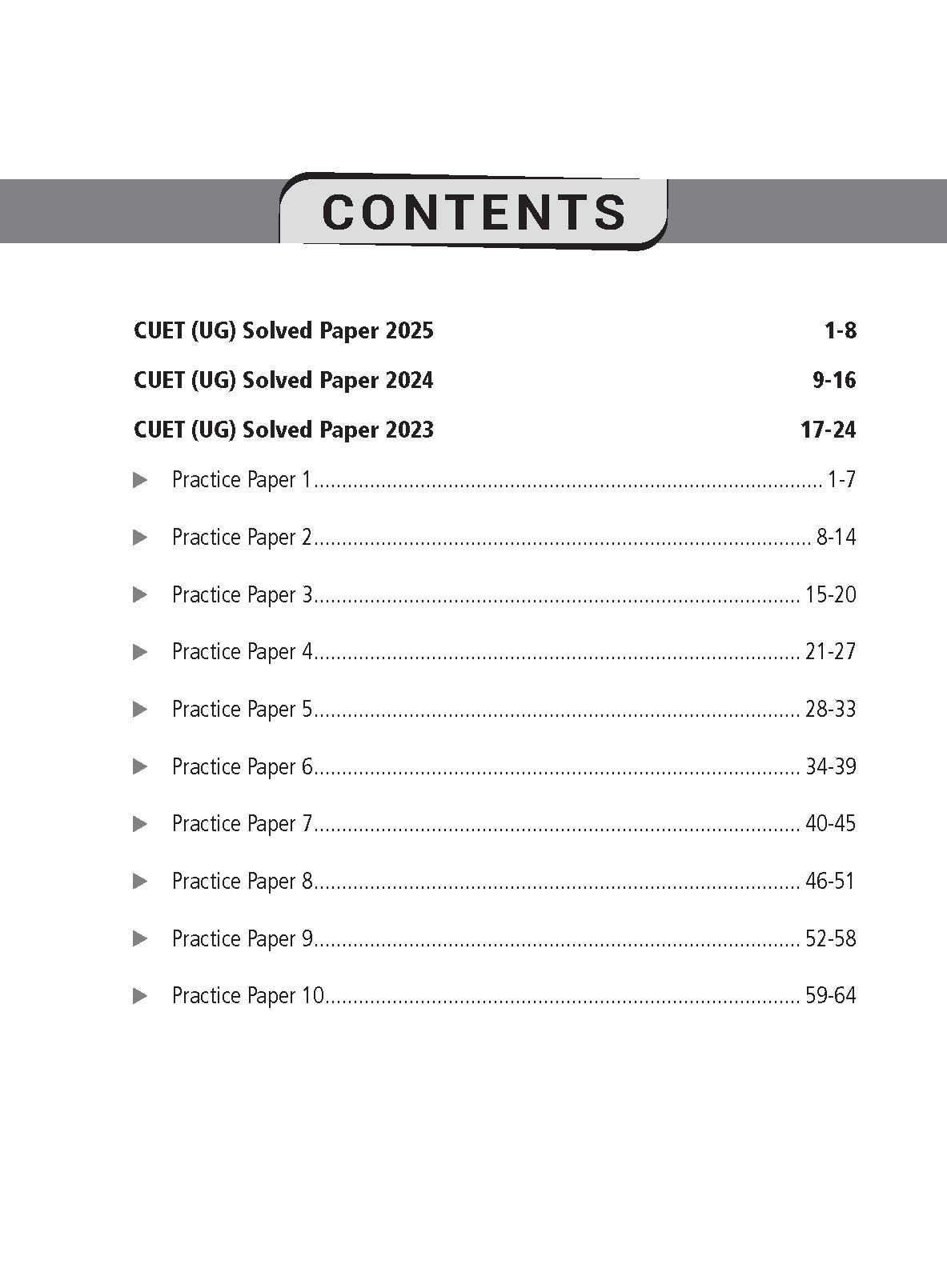 CUET (UG) General Aptitute Test_Contents