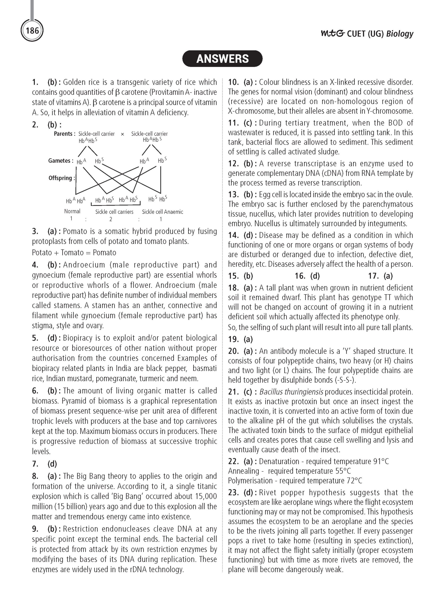 CUET (UG) Question Bank Biology_Answers