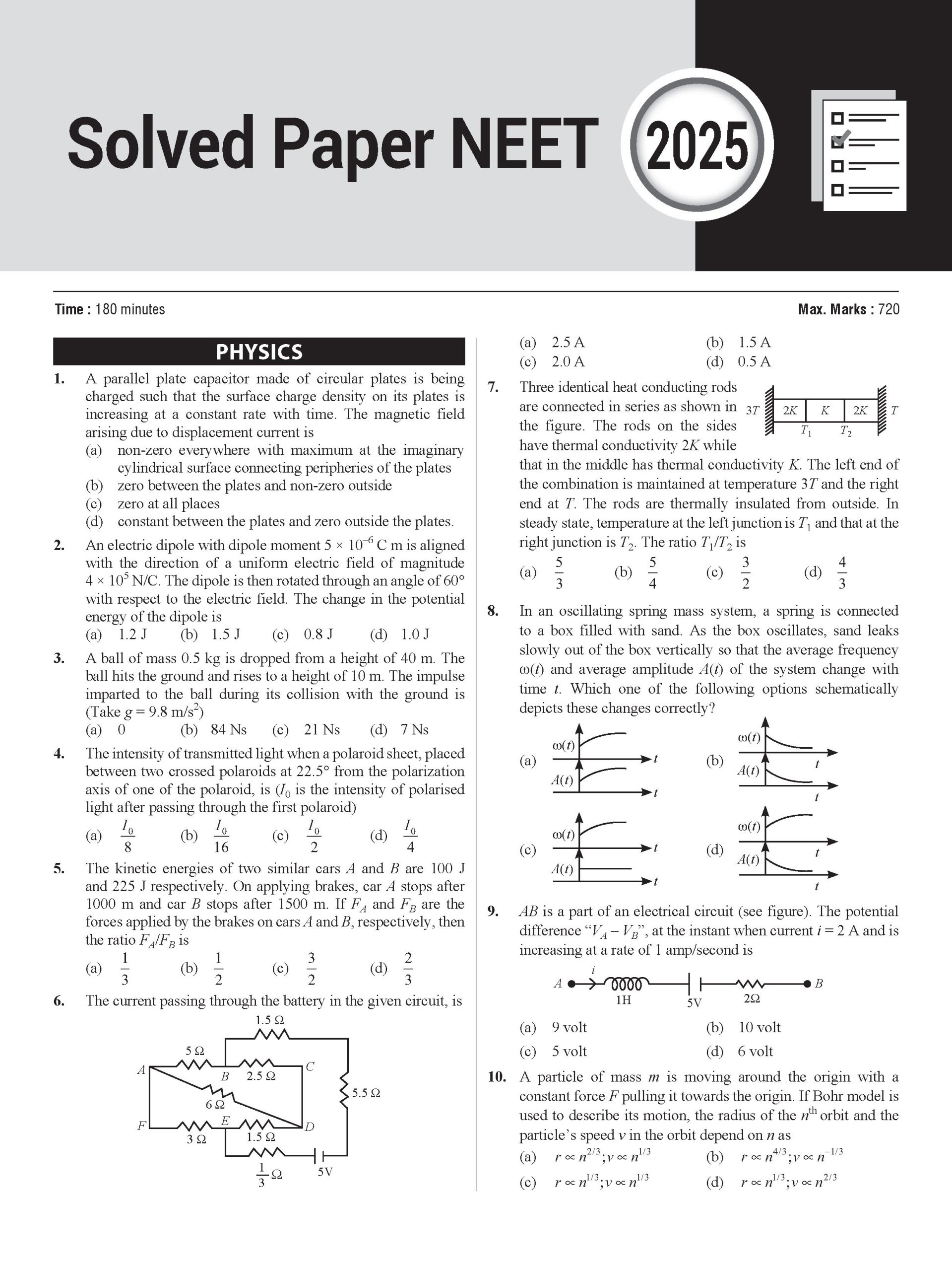 NEET 10 Sample Paper 2025 Rebinding_2025 Solved Paper