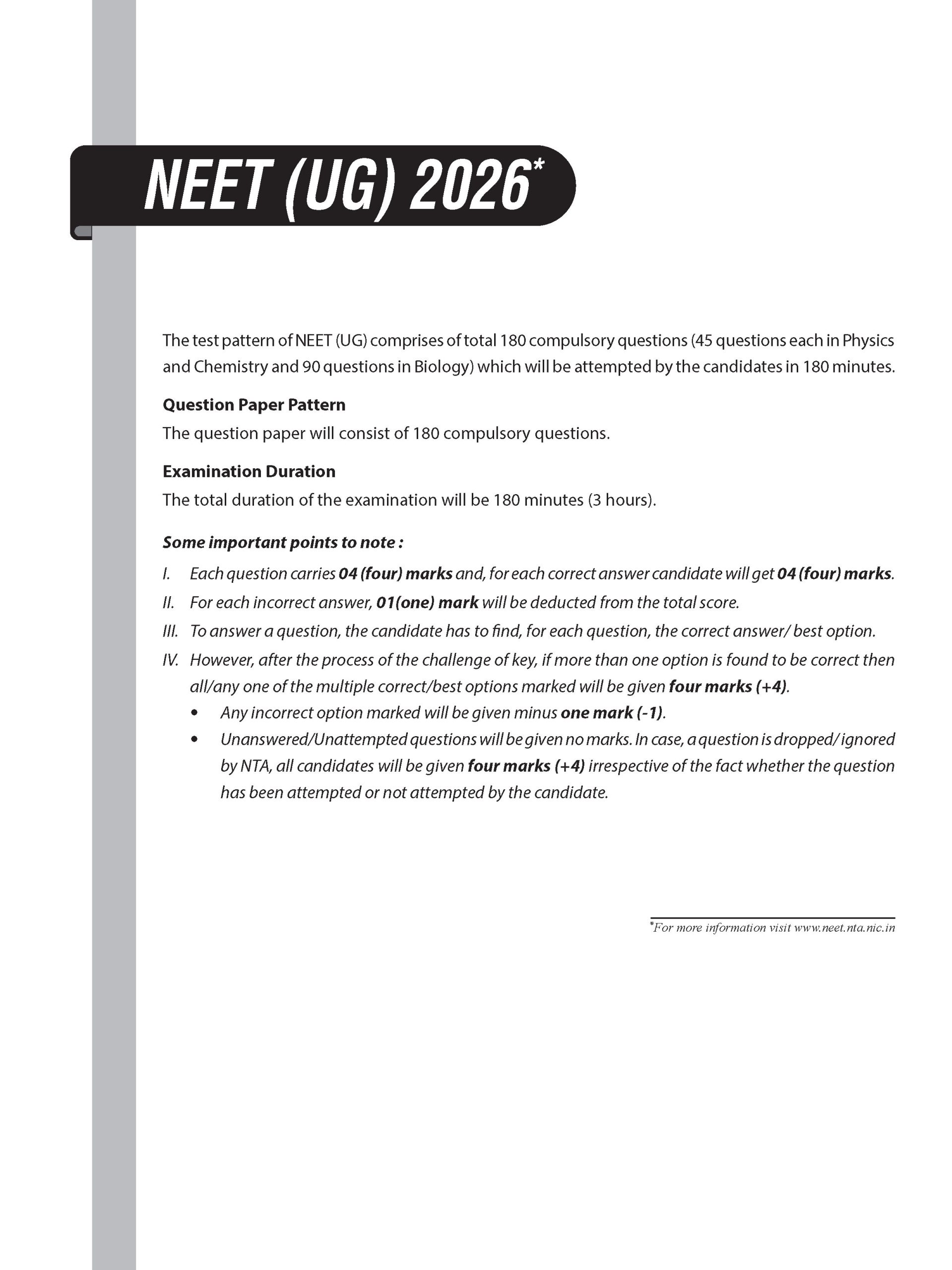 NEET 10 Sample Paper 2025 Rebinding_Exam pattern