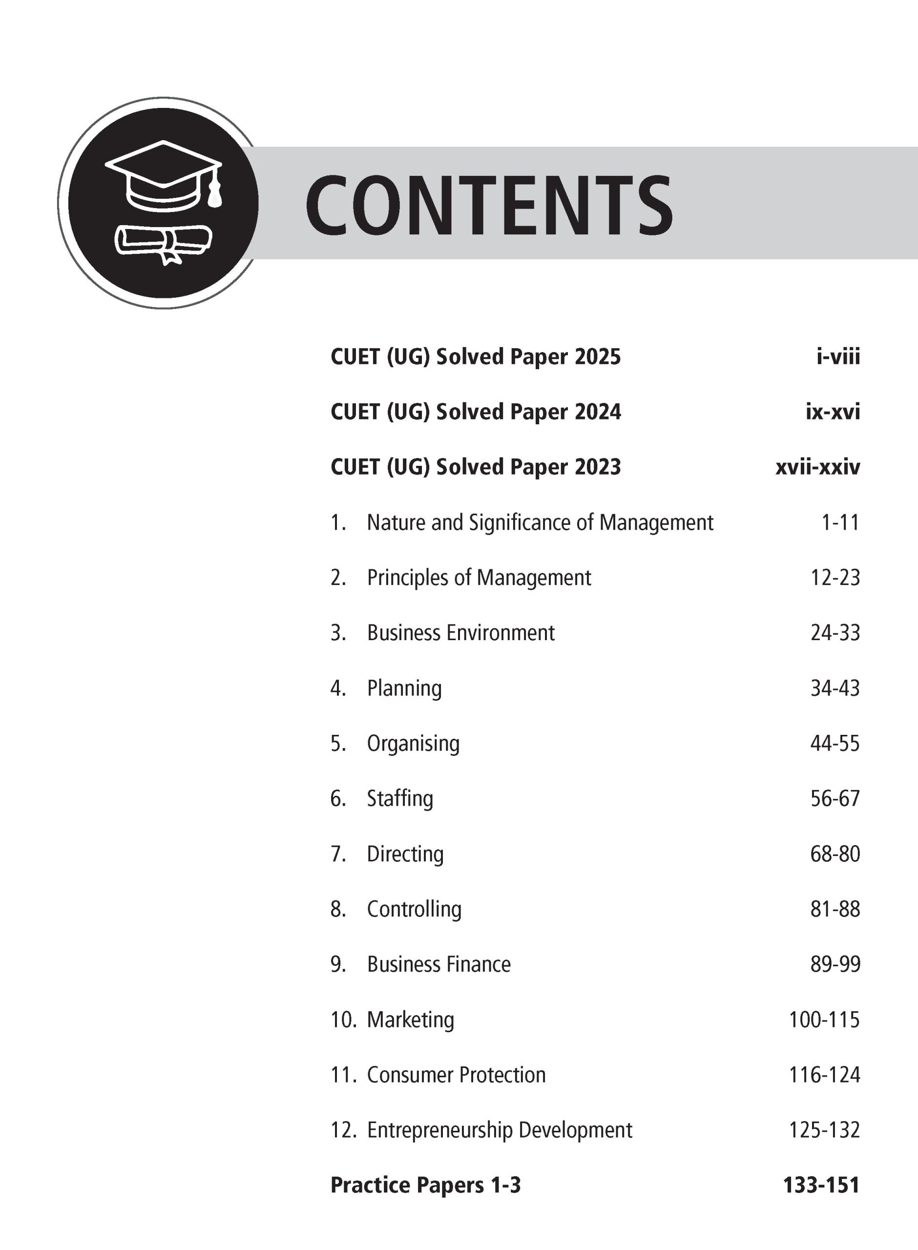 NTA CUET (UG) Chapter wise Question Bank Business Studies