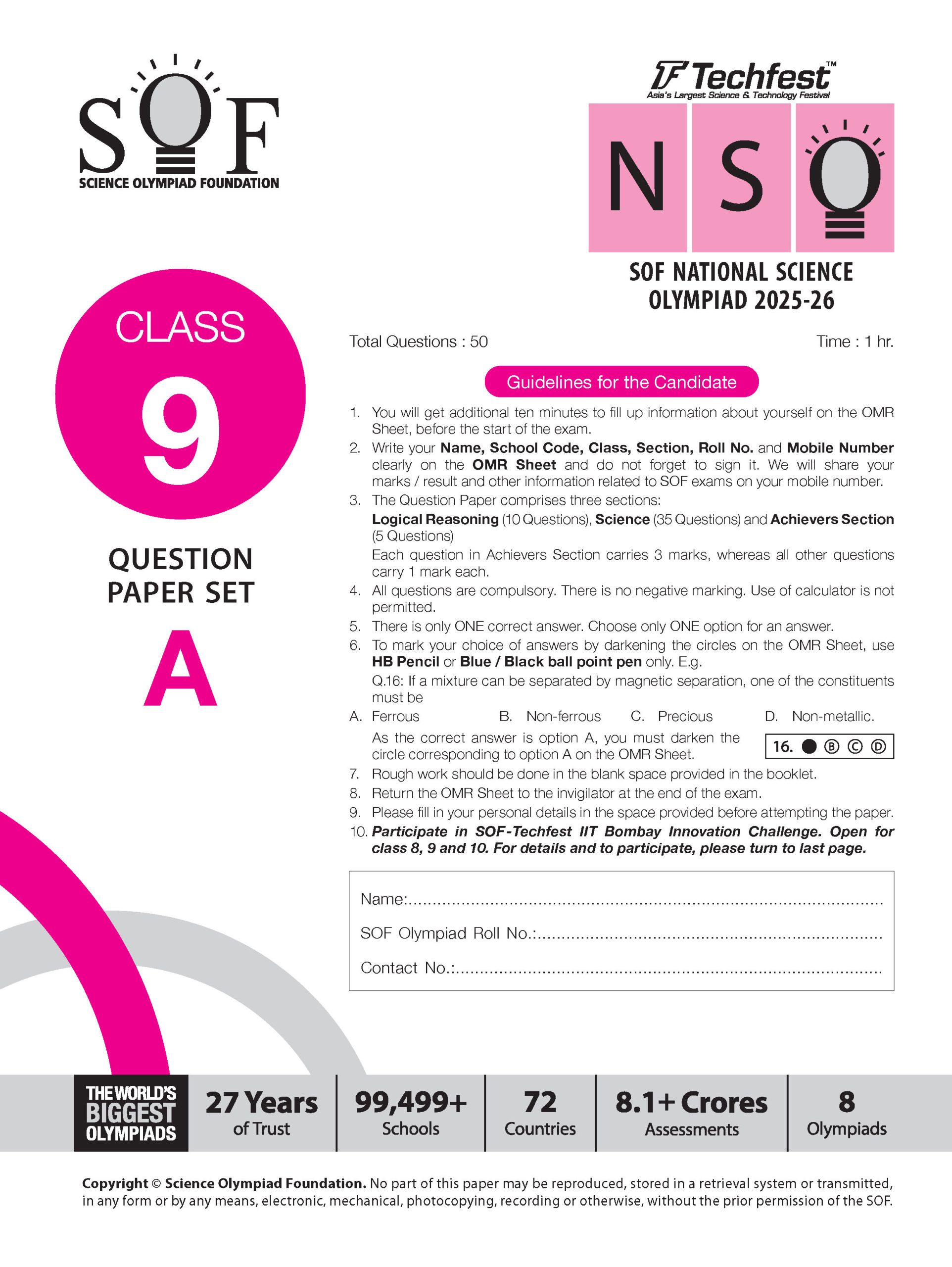 Foundation Course Class 9 Biology For NEET, IIT-JEE, CUET and Boards Exams (Edition 2026-2027)