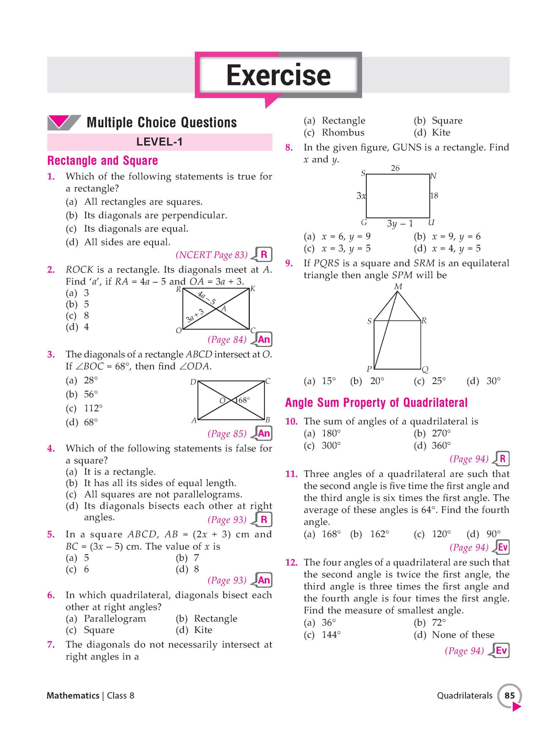 Foundation Course Class 8 Mathematics Part 1 For NEET, IIT-JEE, CUET and Boards Exams (Edition 2026-2027)