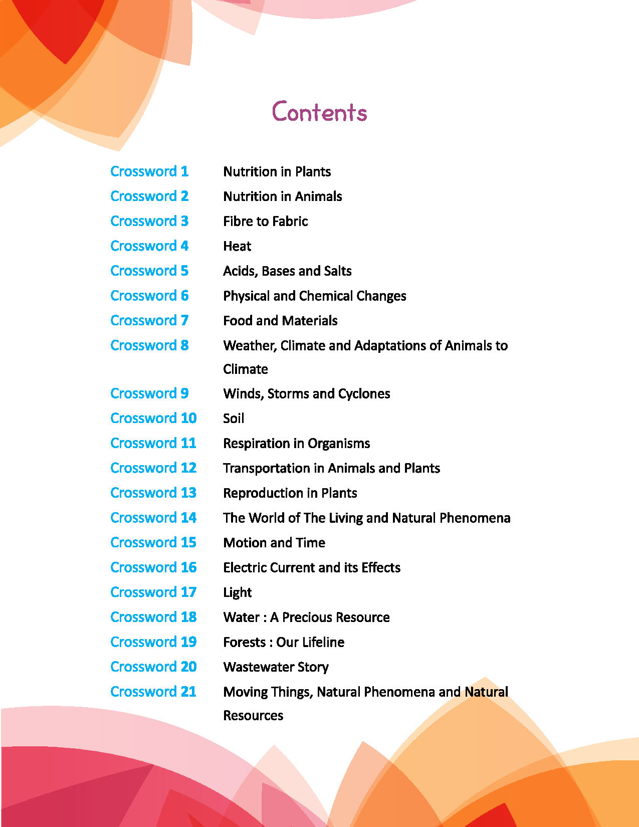 21 Science Crossword Puzzles-Class 7