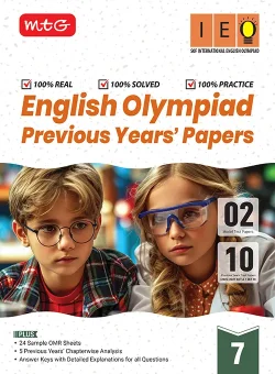 IEO Class-7 Olympiad 10 Previous Years Papers (2025-2021 Set A and B) English with Sample OMR Sheet For 2026-27 Exam