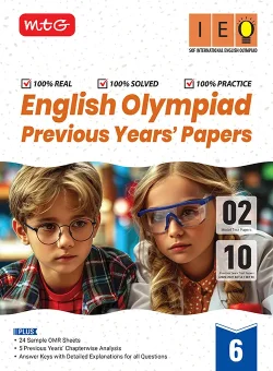 IEO Class-6 Olympiad 10 Previous Years Papers (2025-2021 Set A and B) English with Sample OMR Sheet For 2026-27 Exam