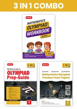 Class 1 International Mathematics Olympiad (IMO) Workbook, Prep-Guide and Previous Years Papers (PYQs) with Mock Test Paper - SOF Olympiad Books For 2026-27 Exam (3 IN 1 COMBO)