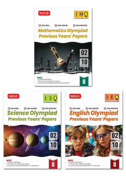 IMO-ISO-IEO Class-8 Olympiad Previous Years Papers (2025-2021 Set A and B) Mathematics, Science and English Combo Pack For 2026-27 Exam