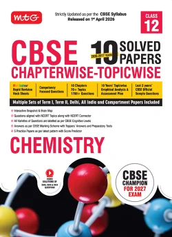 CBSE 10 Years (2026-2017) Chapterwise Topicwise Solved Papers Class 12 Chemistry Book - CBSE Champion For 2027 Exam | Video Solution of PYQs (Based on Latest Pattern)