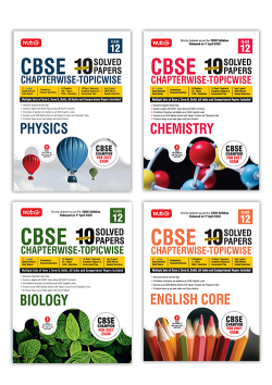 CBSE 10 Years (2026-2017) Chapterwise Topicwise Solved Papers Class 12 Physics, Chemistry, Biology and English (Set of 4 Books) - CBSE Champion For 2027 Exam | Video Solution of PYQs