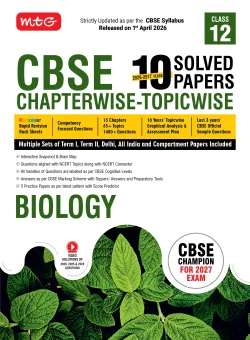 CBSE 10 Years (2026-2017) Chapterwise Topicwise Solved Papers Class 12 Biology - CBSE Champion For 2027 Exam | Free Video Solution of PYQs
