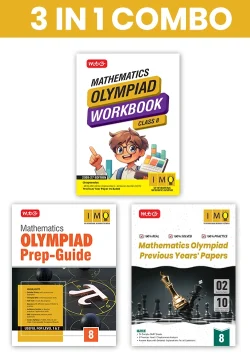 Class 8 International Mathematics Olympiad (IMO) Workbook, Prep-Guide and Previous Years Papers (PYQs) with Mock Test Paper - SOF Olympiad Books For 2026-27 Exam (3 IN 1 COMBO)