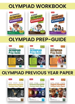Class-7 (IMO-ISO-IEO) Olympiad Workbook, Prep-Guide and Previous Years Papers (PYQs) For 2026-27 Exam (Set of 9 Books)