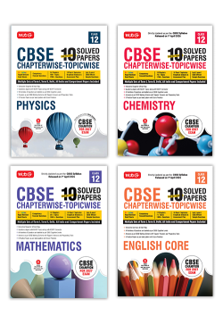CBSE 10 Years (2026-2017) Chapterwise Topicwise Solved Papers Class 12 Physics, Chemistry, Mathematics and English (Set of 4 Books) - CBSE Champion For 2027 Exam | Video Solution of PYQs