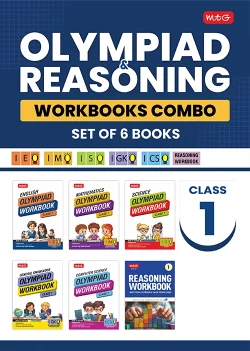 Class 1 ISO-IMO-IEO-ICSO-IGKO Olympiad Workbook and Reasoning Book Combo For 2026-27 Exam (Set of 6 Books)