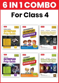 Class-4 (Mathematics and Science) IMO-ISO Olympiad Workbook, Prep-Guide and Previous Years Papers (PYQs) - For 2026-27 Exam (6 IN 1 COMBO)