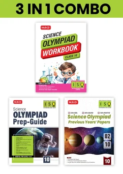 Class 10 International Science Olympiad (ISO) Workbook, Prep-Guide and Previous Years Papers (PYQs) with Mock Test Paper - SOF Olympiad Books For 2026-27 Exam (3 IN 1 COMBO)