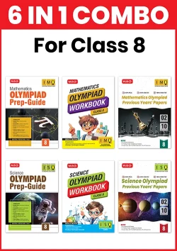 Class-8 (Mathematics and Science) IMO-ISO Olympiad Workbook, Prep-Guide and Previous Years Papers (PYQs) - For 2026-27 Exam (6 IN 1 COMBO)