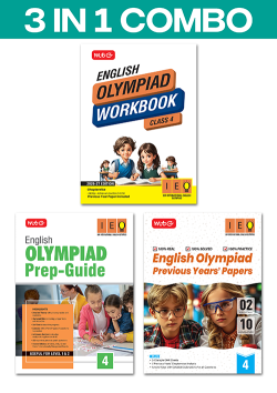 Class 4 International English Olympiad (IEO) Workbook, Prep-Guide and Previous Years Papers (PYQs) (3 IN 1 COMBO) For 2026-27 Exam