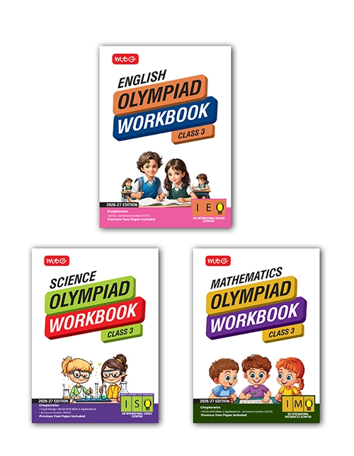 Class-3 ISO-IMO-IEO (Science, Mathematics and English) Olympiad Workbook Combo For 2026-27 Exam
