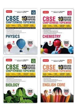 CBSE 10 Years (2026-2017) Chapterwise Topicwise Solved Papers Class 12 Physics, Chemistry, Biology and English (Set of 4 Books) - CBSE Champion For 2027 Exam | Video Solution of PYQs