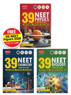 39 Years NEET Physics, Chemistry, Biology Book For 2026-2027 Exam (Set of 3) | Chapterwise Topicwise Solved Question Papers | Free Video Solutions | AI Powered Digital Resource #NEETToppersFirstChoice