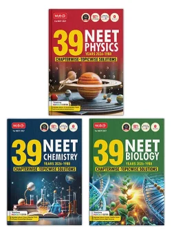 39 Years NEET Physics, Chemistry, Biology Book For 2026-2027 Exam (Set of 3) | Chapterwise Topicwise Solved Question Papers | Free Video Solutions | AI Powered Digital Resource #NEETToppersFirstChoice