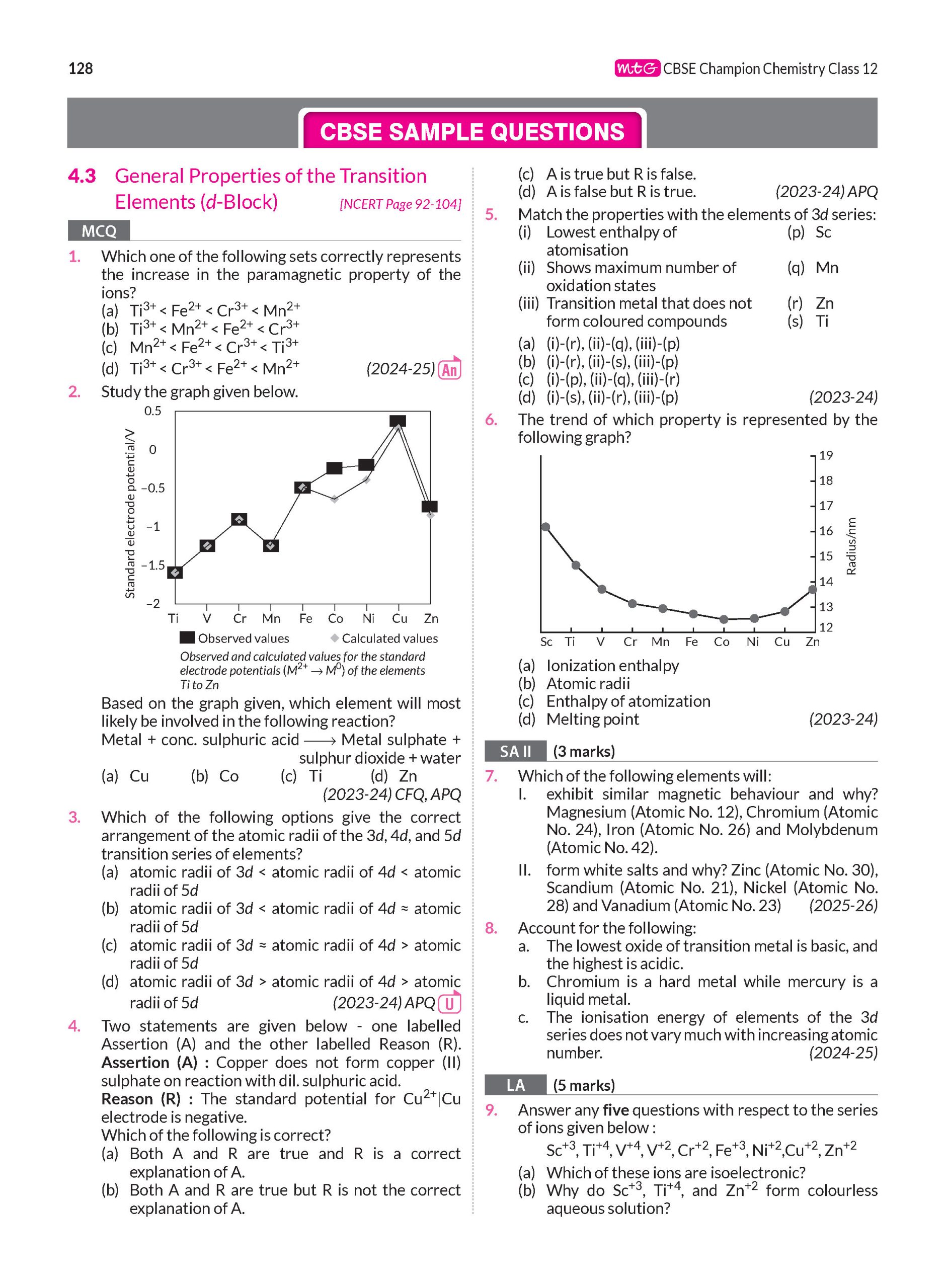CBSE 10 Years (2026-2017) Chapterwise Topicwise Solved Papers Class 12 Chemistry Book - CBSE Champion For 2027 Exam | Video Solution of PYQs (Based on Latest Pattern)