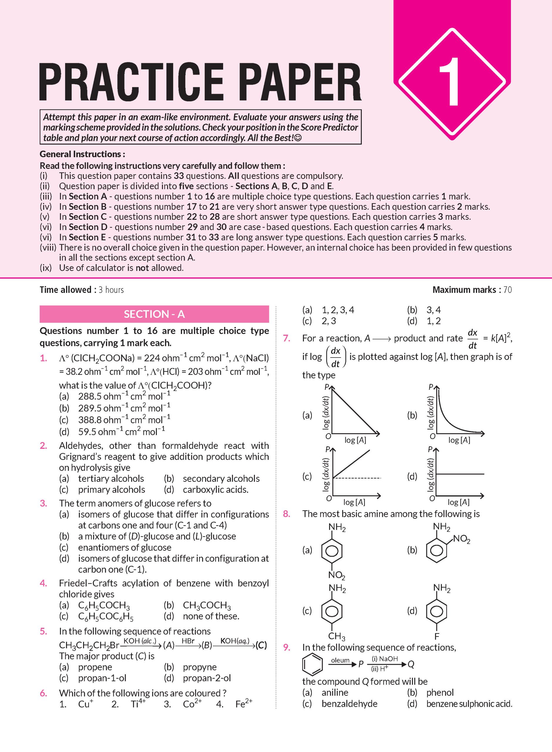 CBSE 10 Years (2026-2017) Chapterwise Topicwise Solved Papers Class 12 Chemistry Book - CBSE Champion For 2027 Exam | Video Solution of PYQs (Based on Latest Pattern)