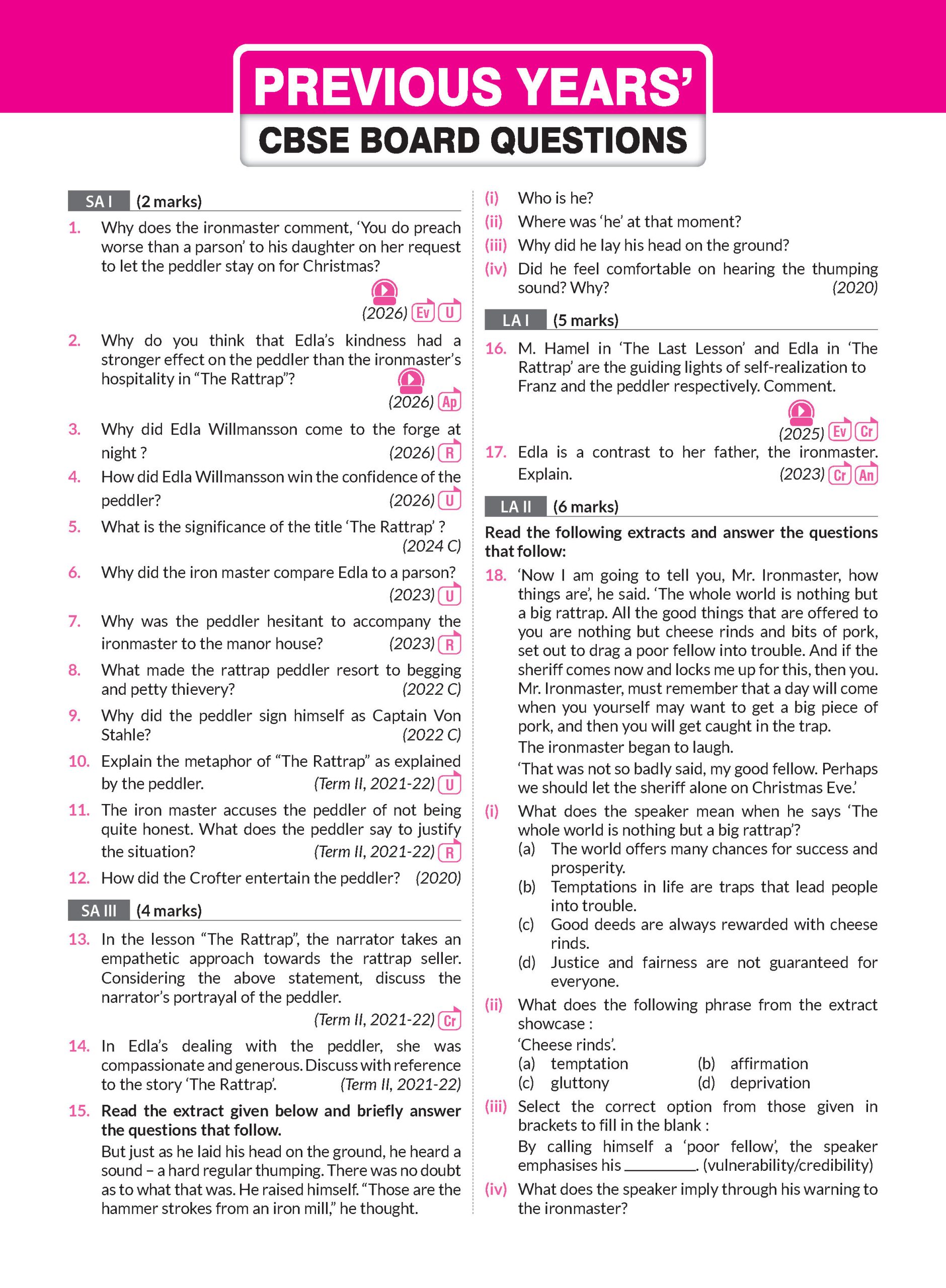 CBSE 10 Years (2026-2017) Chapterwise Topicwise Solved Papers Class 12 English Core Book - CBSE Champion For 2027 Exam | Video Solution of PYQs (Based on Latest Pattern)