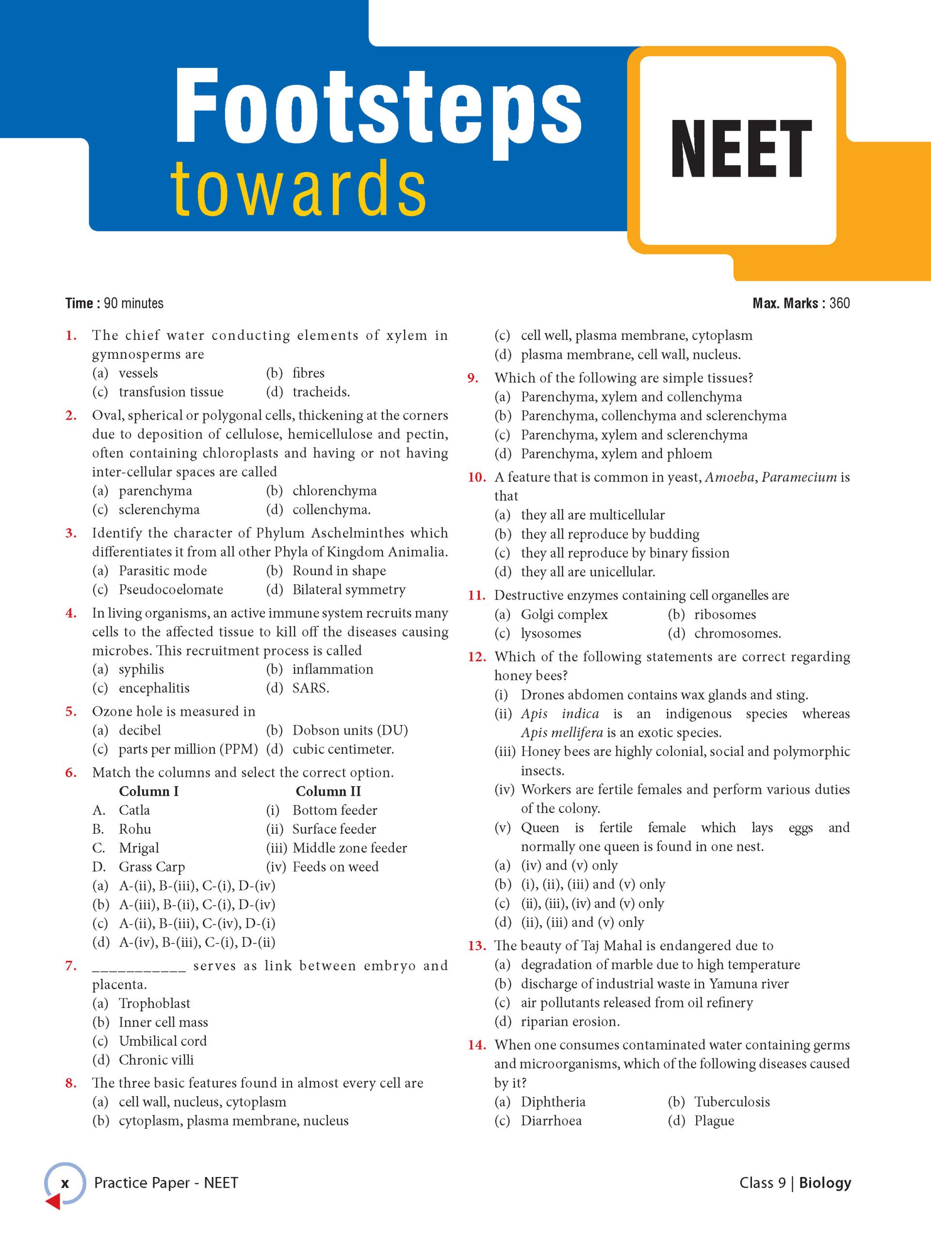 Foundation Course Class 9 Biology For NEET, IIT-JEE, CUET and Boards Exams Based on New NCERT Syllabus and Pattern 2026-2027