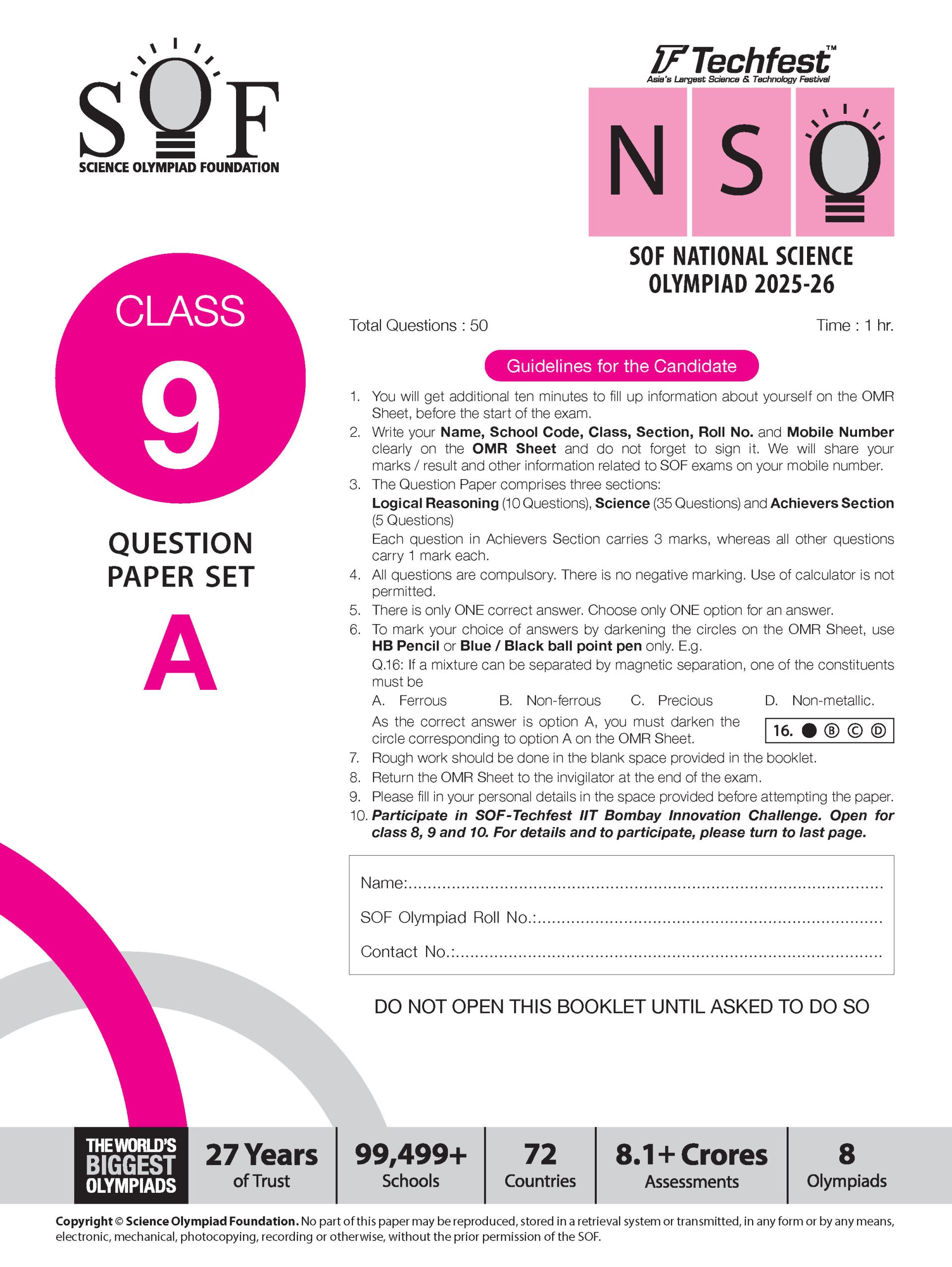 Foundation Course Class 9 Chemistry For NEET, IIT-JEE, CUET and Boards Exams Based on New NCERT Syllabus and Pattern 2026-2027