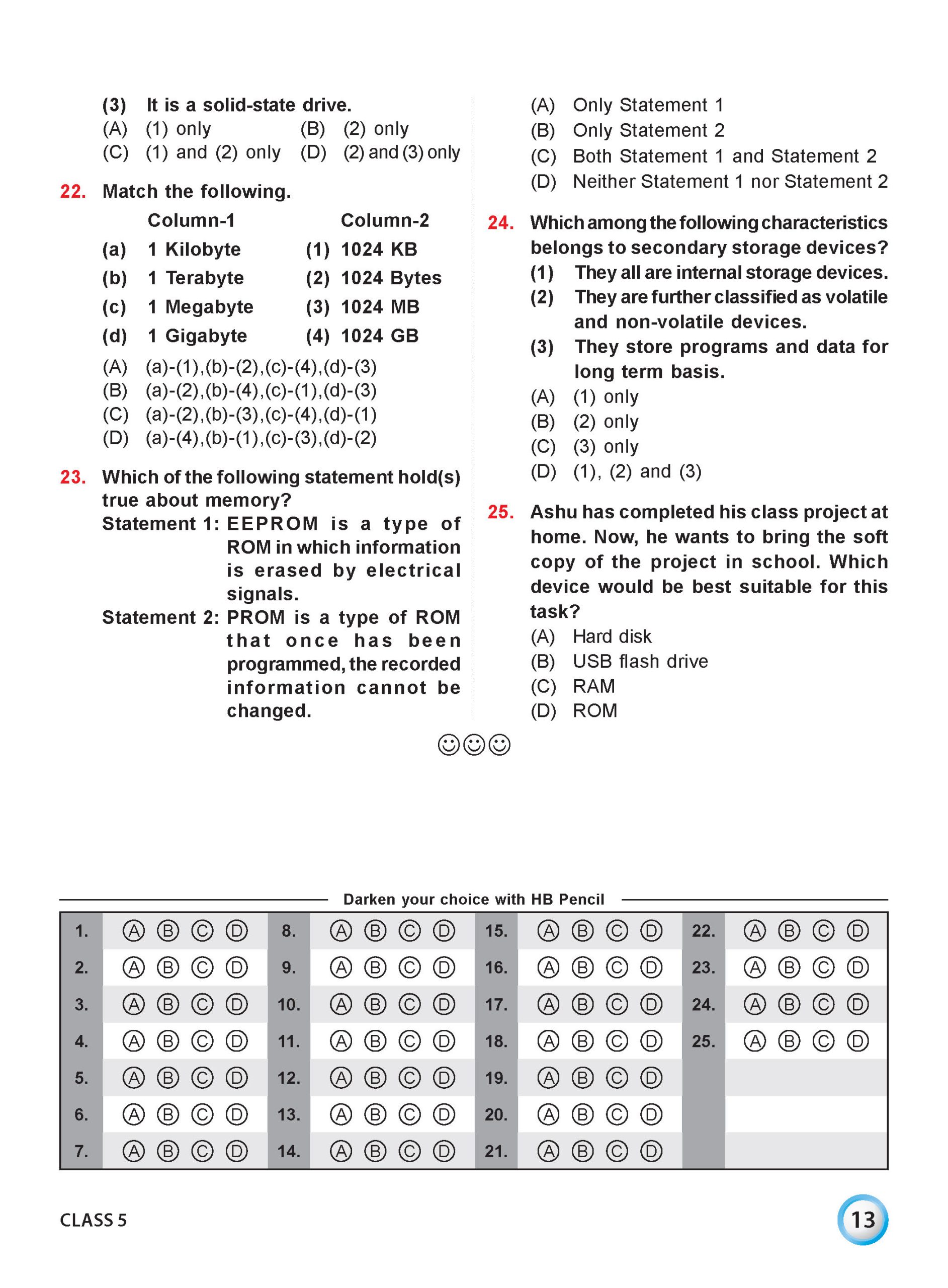 Class 5 International Computer Science Olympiad (ICSO) Workbook for 2026-27 Exam