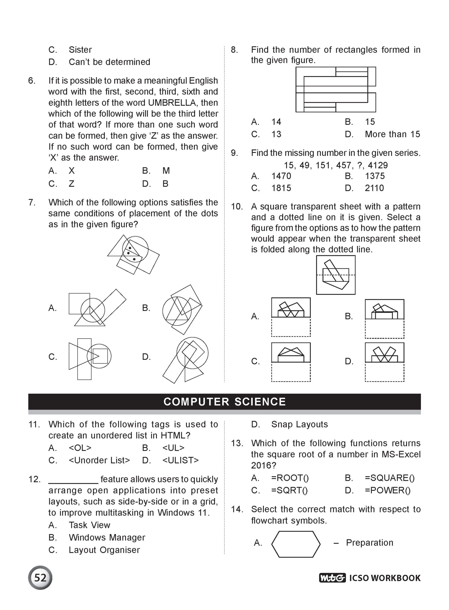 Class 8 International Computer Science Olympiad (ICSO) Workbook for 2026-27 Exam