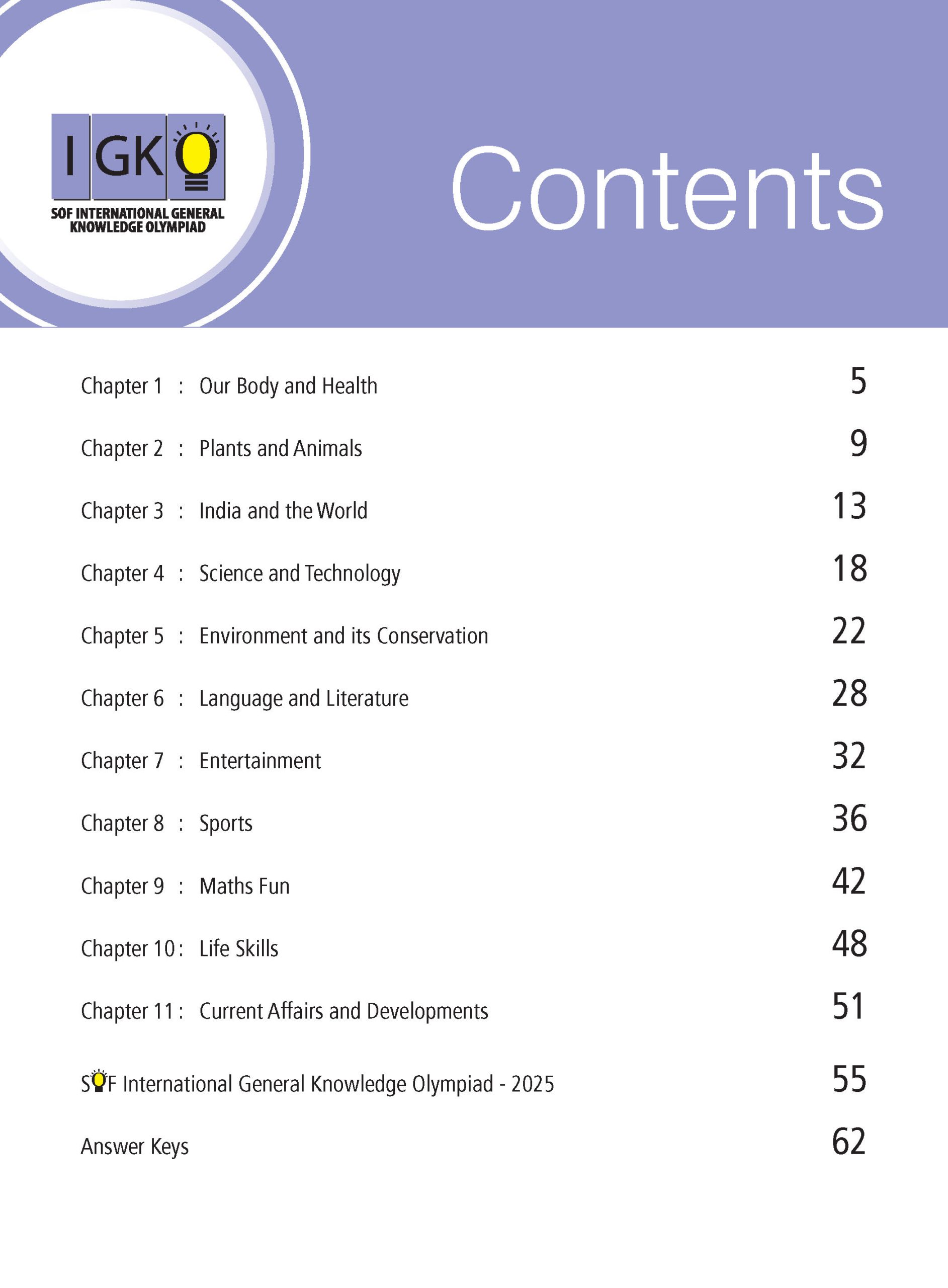 Class 4 International General Knowledge Olympiad (IGKO) Workbook for 2026-27 Exam