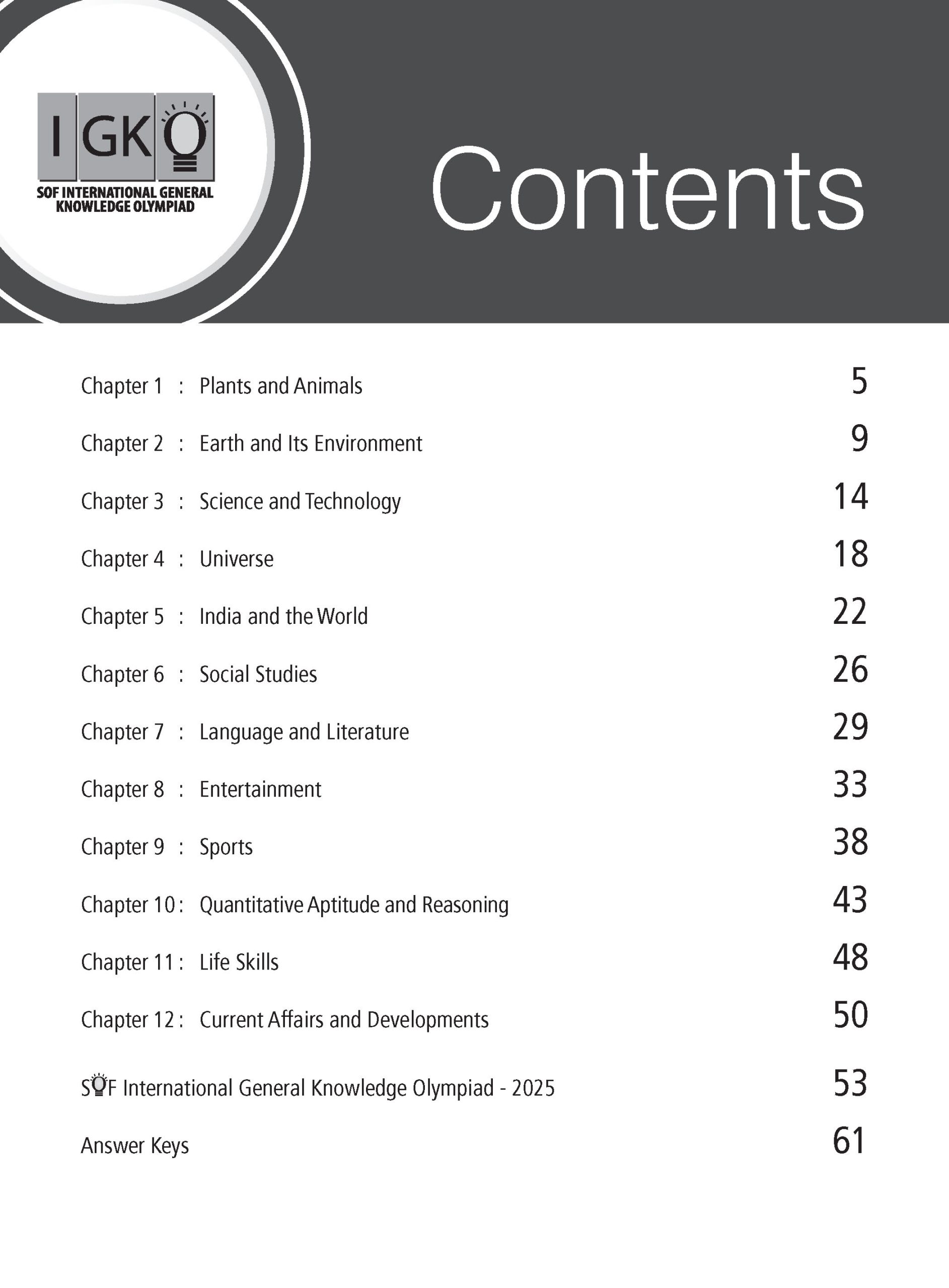 Class 7 International General Knowledge Olympiad (IGKO) Workbook for 2026-27 Exam
