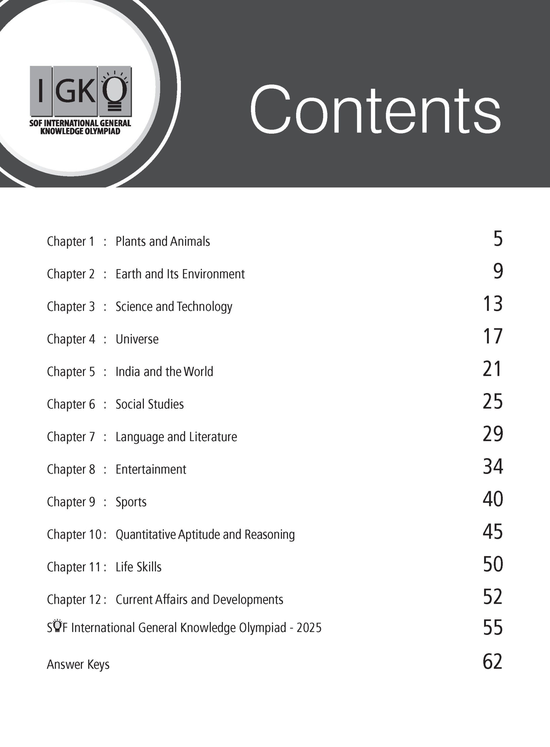 Class 8 International General Knowledge Olympiad (IGKO) Workbook for 2026-27 Exam
