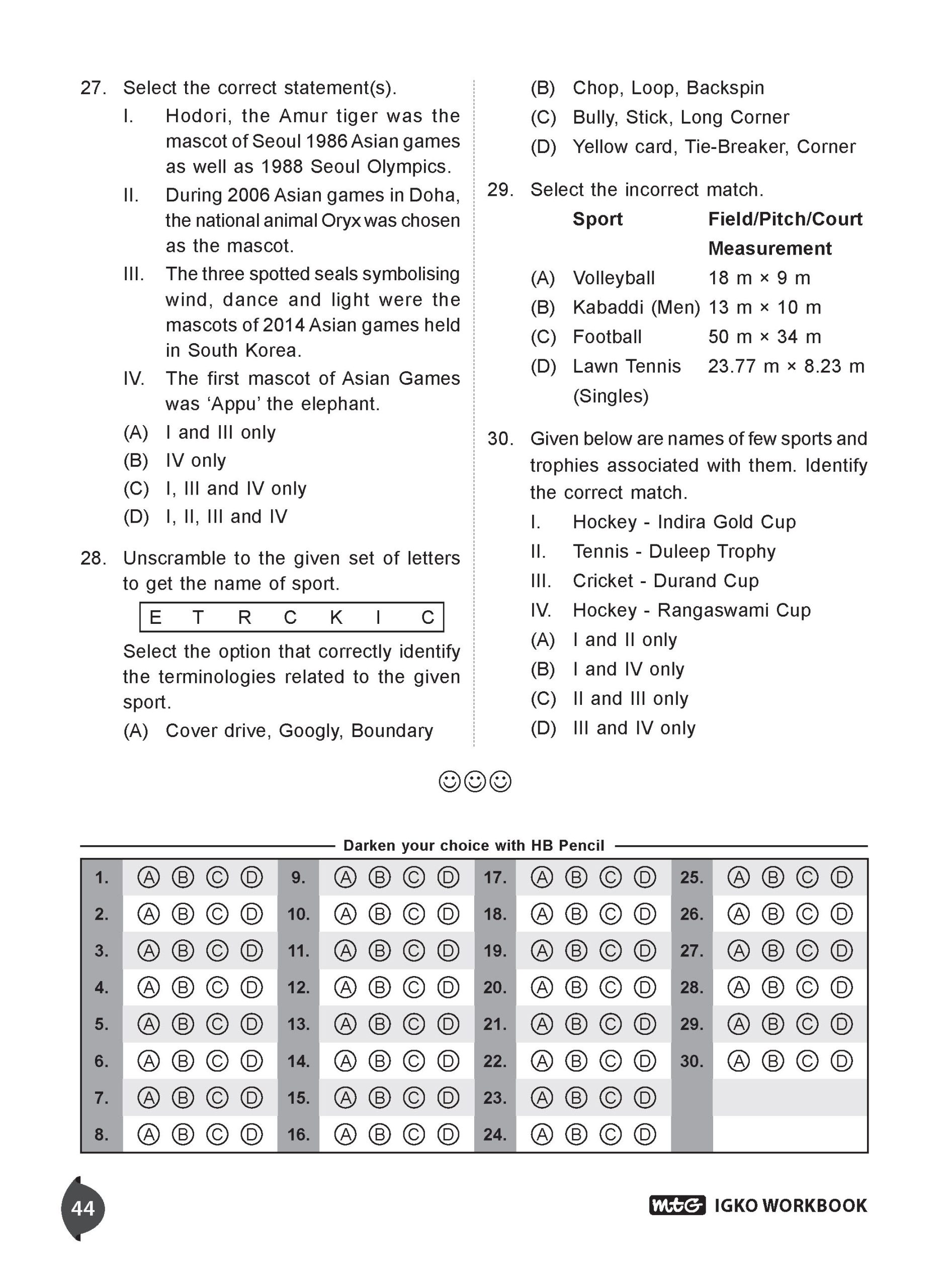 Class 8 International General Knowledge Olympiad (IGKO) Workbook for 2026-27 Exam