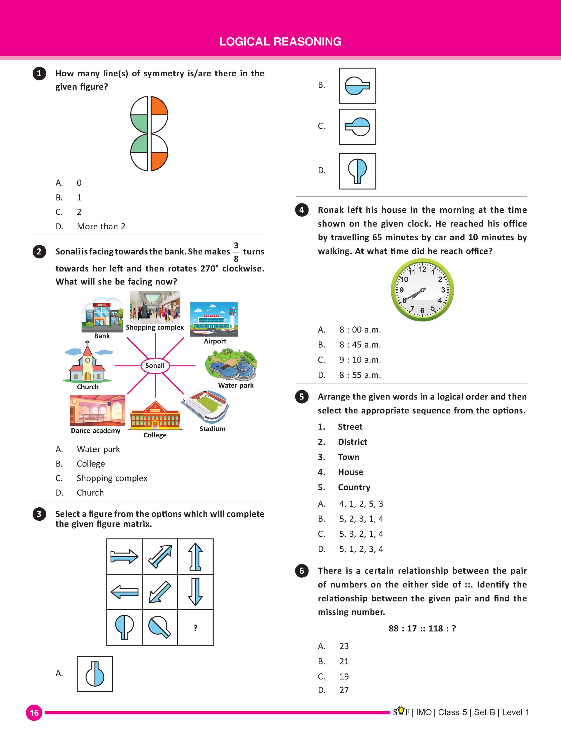 IMO Class-5 Olympiad 10 Previous Years Papers (2025-2021 Set A and B) Mathematics with Sample OMR Sheet For 2026-27 Exam