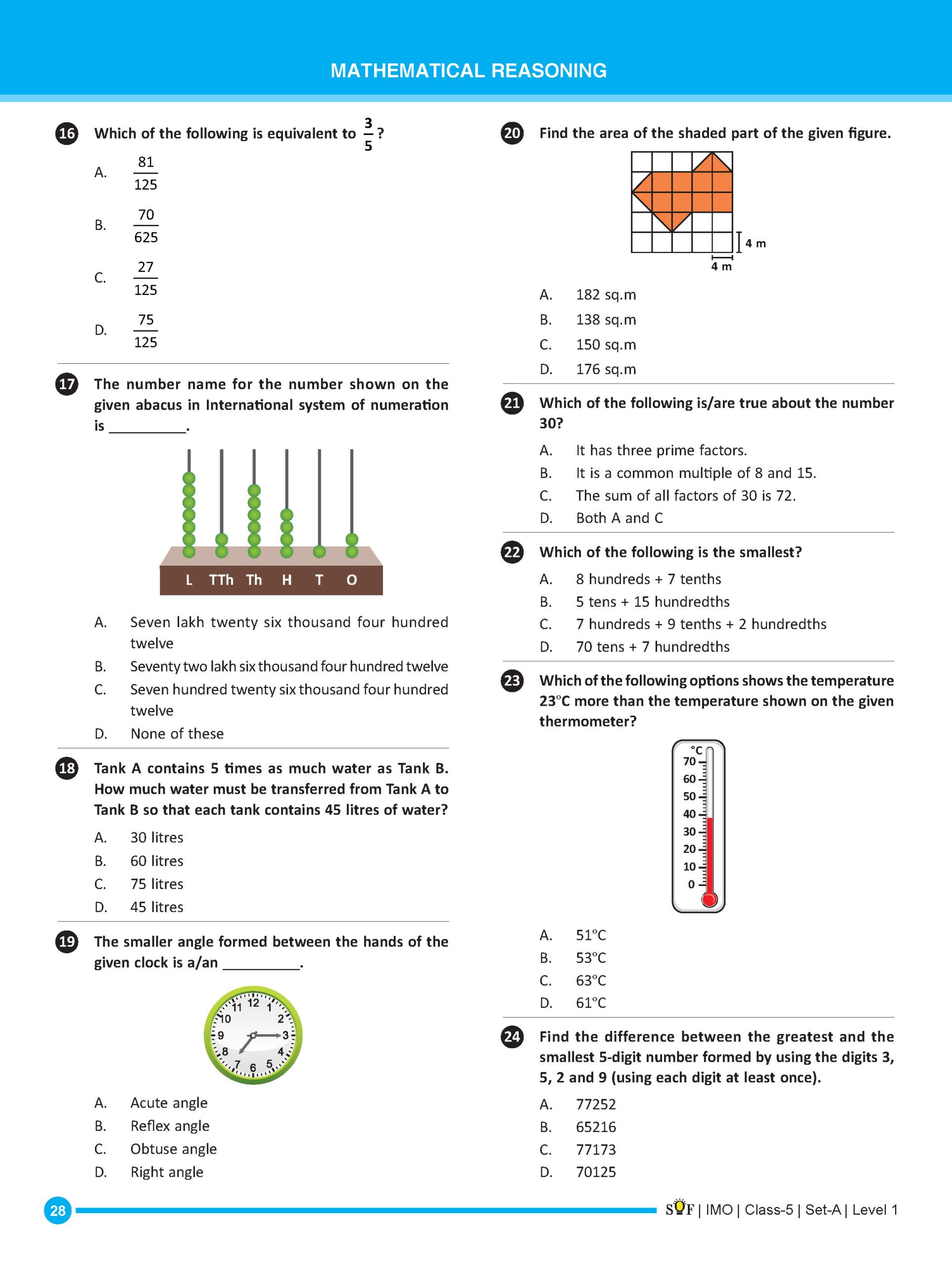 IMO Class-5 Olympiad 10 Previous Years Papers (2025-2021 Set A and B) Mathematics with Sample OMR Sheet For 2026-27 Exam
