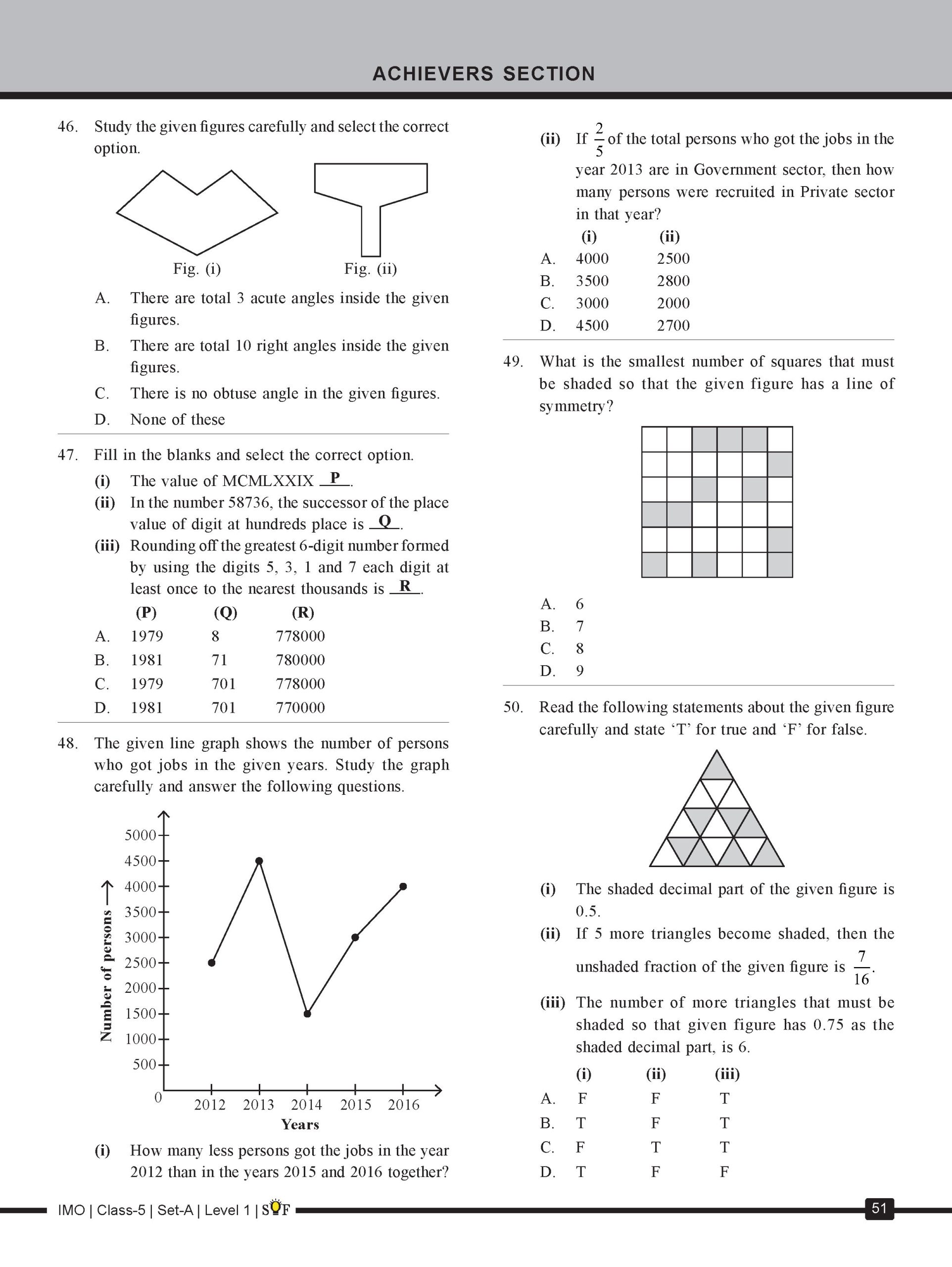 IMO Class-5 Olympiad 10 Previous Years Papers (2025-2021 Set A and B) Mathematics with Sample OMR Sheet For 2026-27 Exam