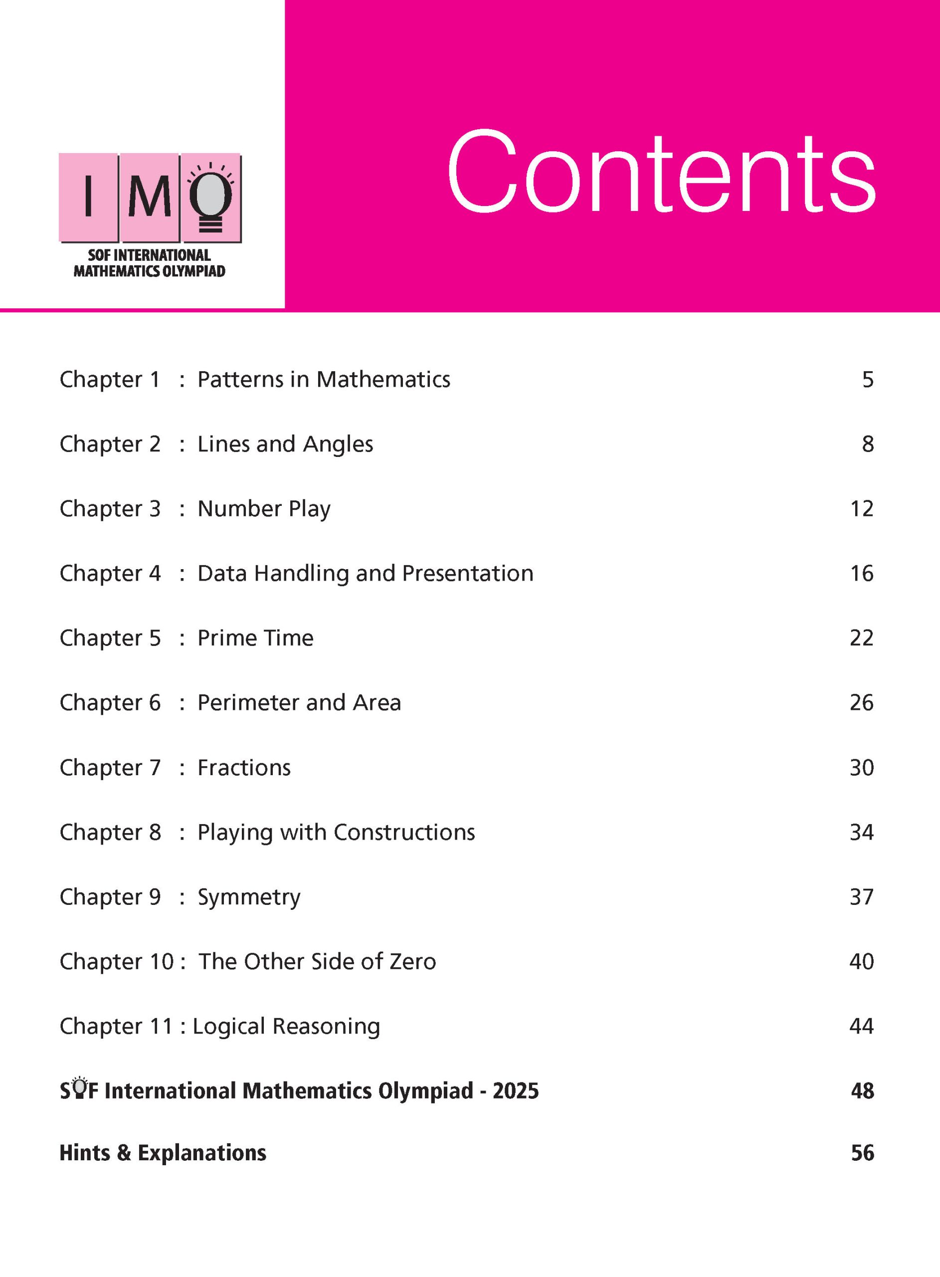 Class 6 International Mathematics Olympiad (IMO) Workbook for 2026-27 Exam