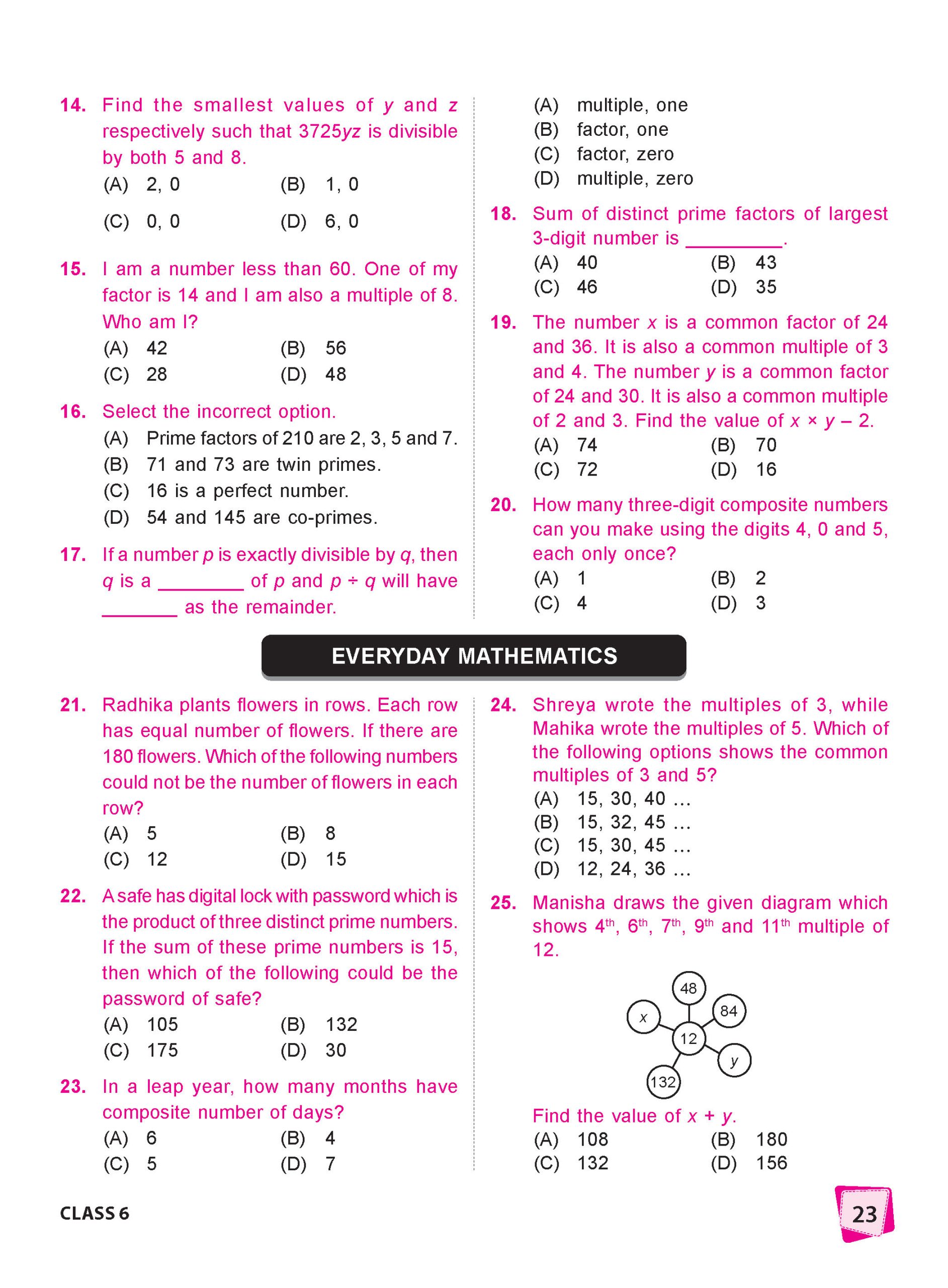 Class 6 International Mathematics Olympiad (IMO) Workbook for 2026-27 Exam