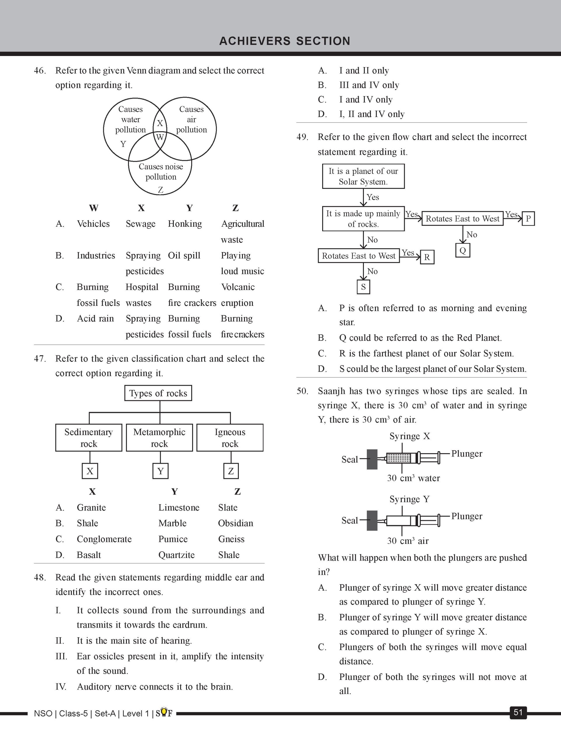 ISO Class-5 Olympiad 10 Previous Years Papers (2025-2021 Set A and B) Science with Sample OMR Sheet For 2026-27 Exam