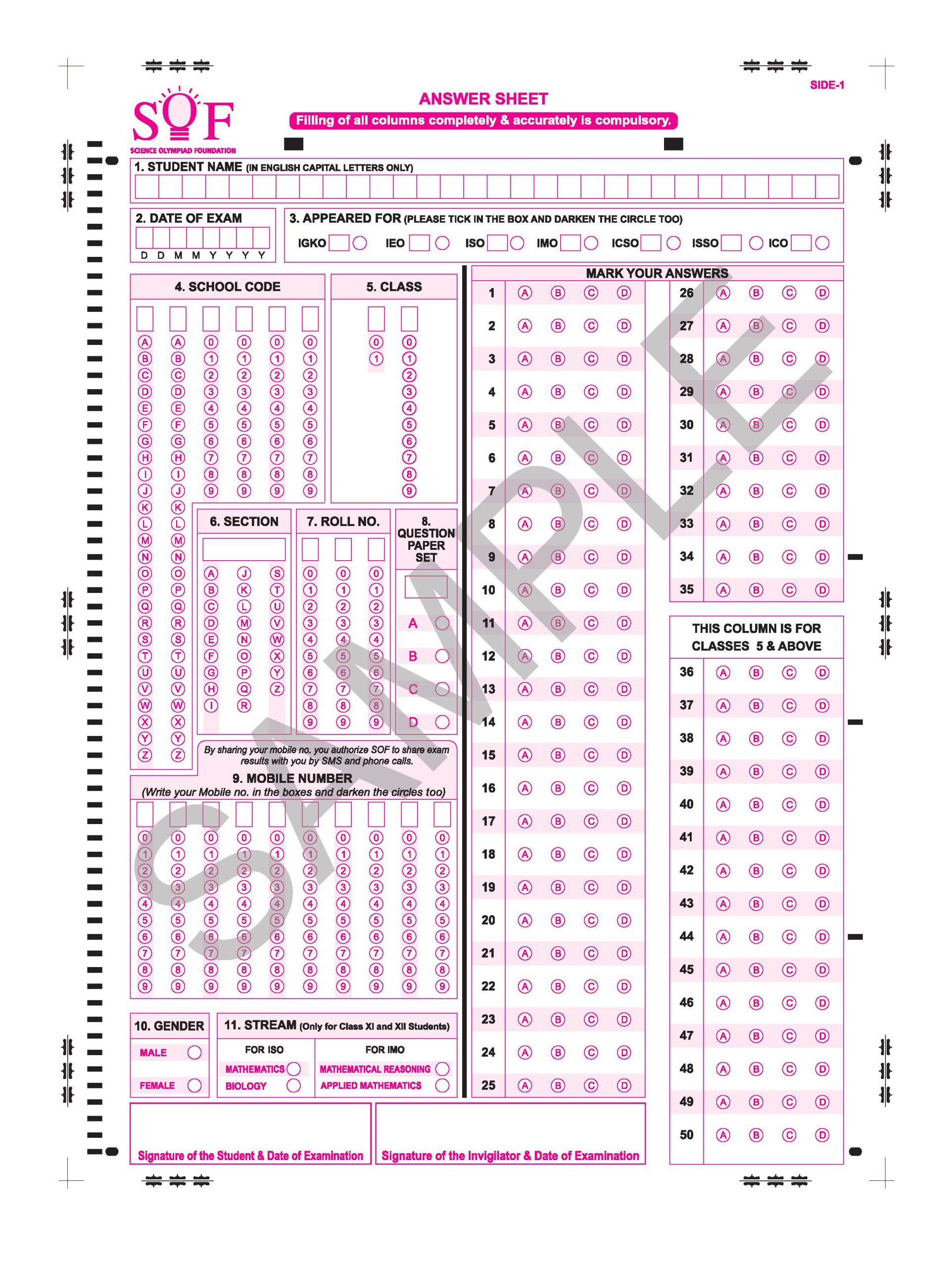ISO Class-5 Olympiad 10 Previous Years Papers (2025-2021 Set A and B) Science with Sample OMR Sheet For 2026-27 Exam