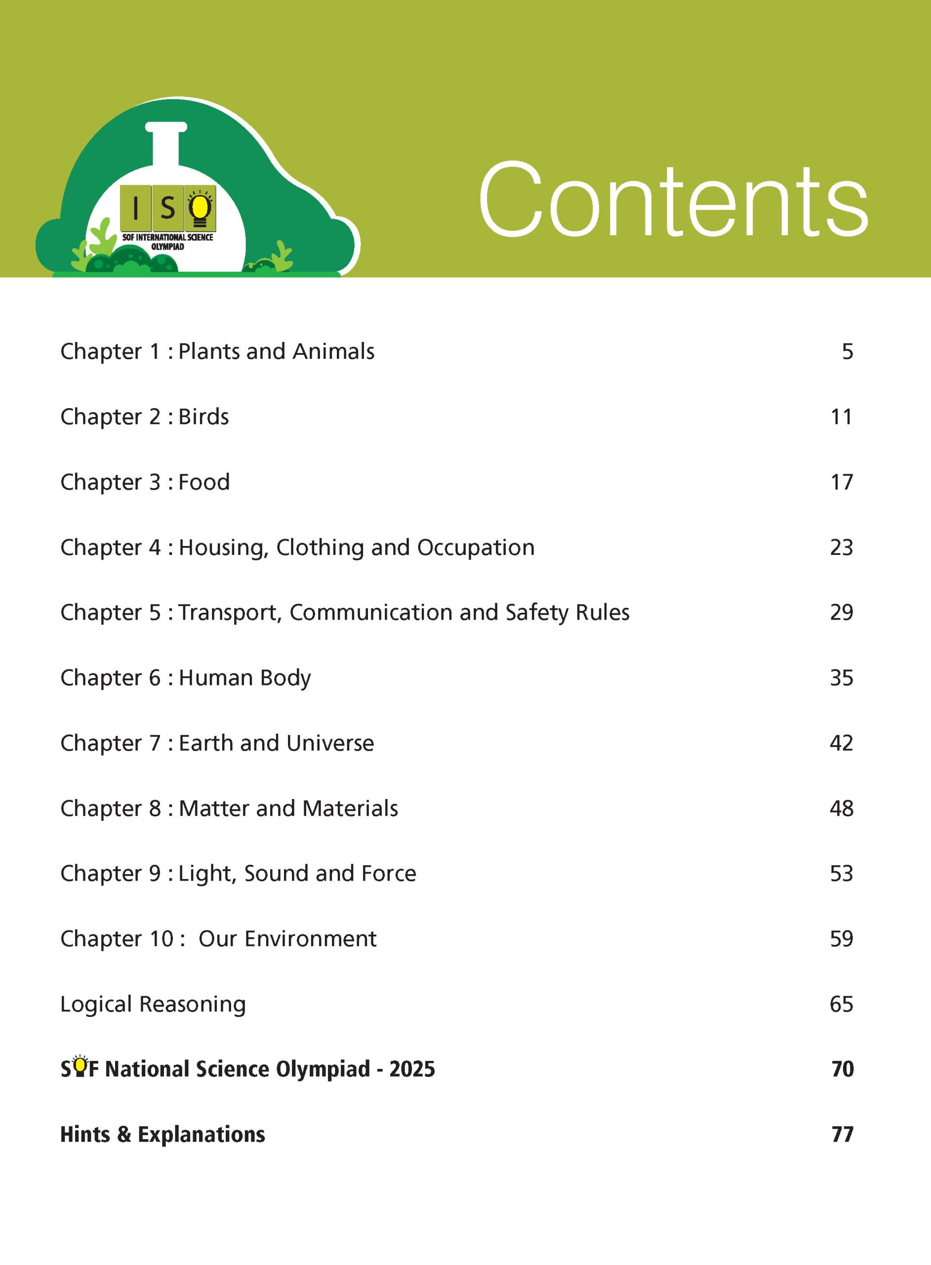 Class 3 International Science Olympiad (ISO) Workbook for 2026-27 Exam