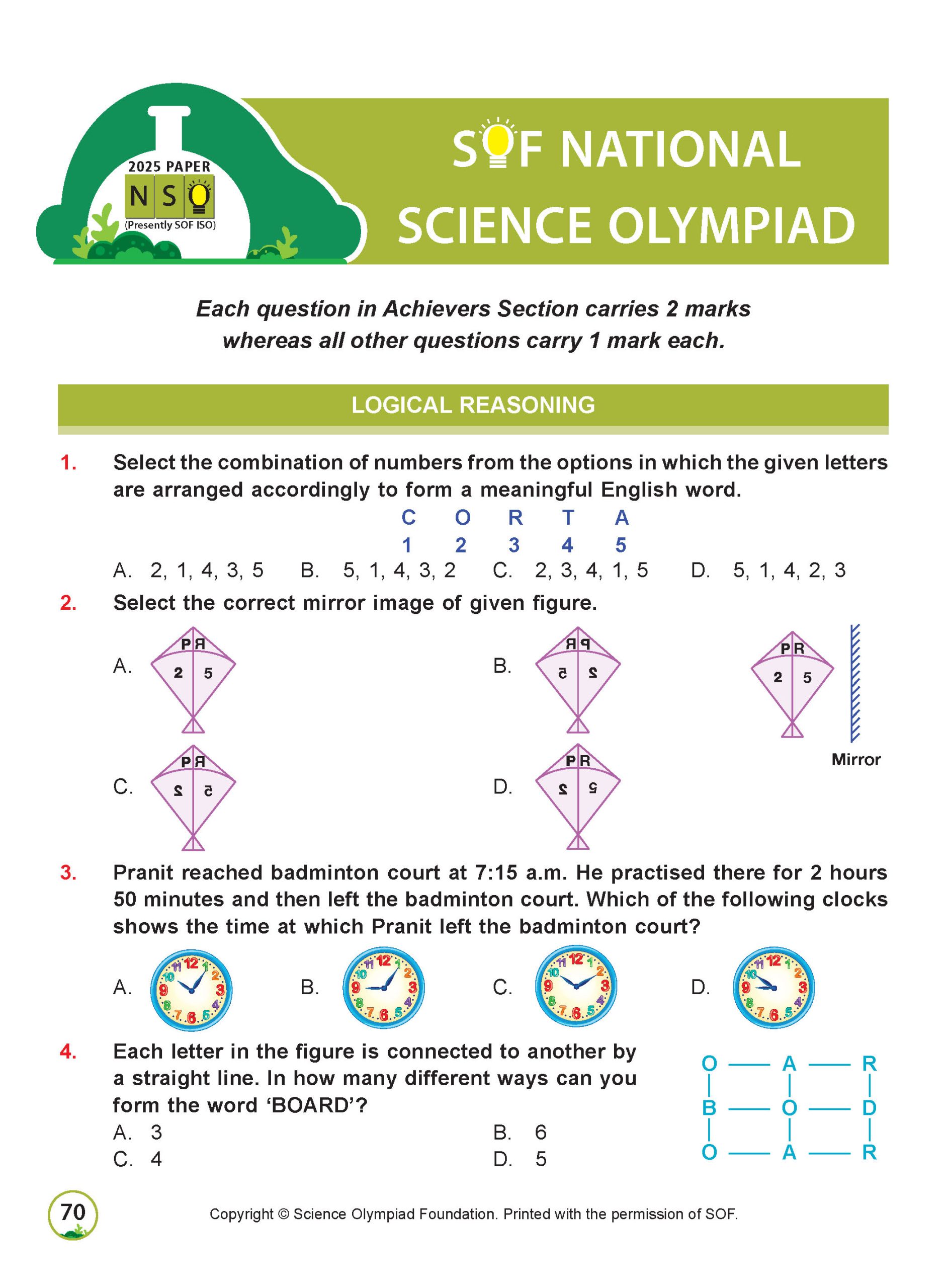 Class 3 International Science Olympiad (ISO) Workbook for 2026-27 Exam