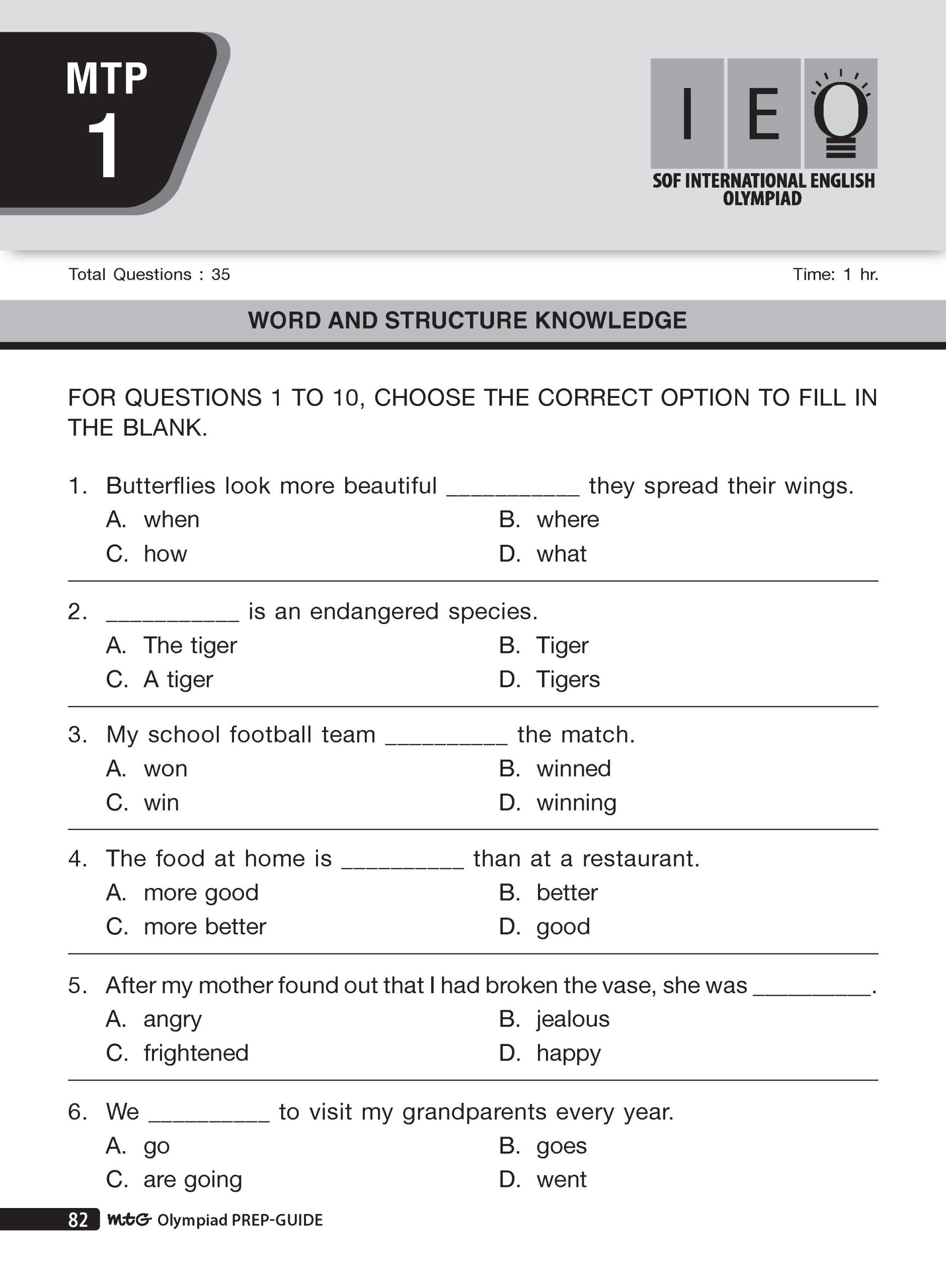 Class 3 Olympiad Prep-Guide (OPG) English (IEO) - Detailed Theory, Self Test For SOF 2026-27 Exam