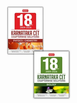 18 years Karnataka CET Chapterwise Solutions Physics, Chemistry and Biology Combo